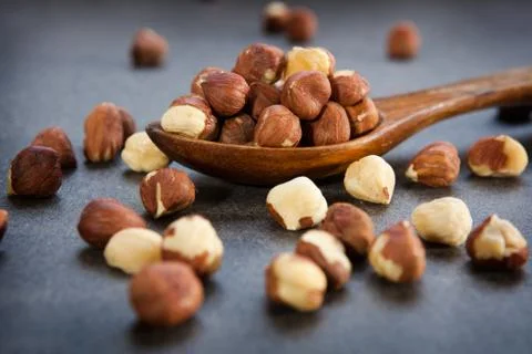 Hazel nuts Stock Photos