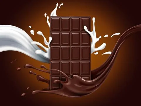 Hazelnut chocolate ad Stock Illustration