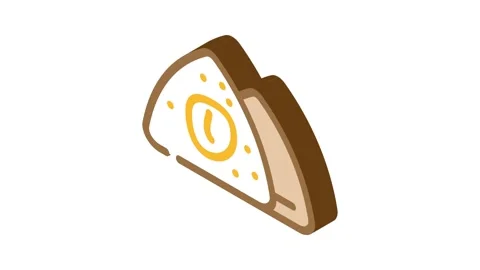 Hazelnut chocolate candy food isometric icon animation Stock Footage 327294607