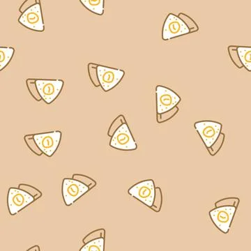 Hazelnut chocolate candy food vector seamless pattern Stock Illustration