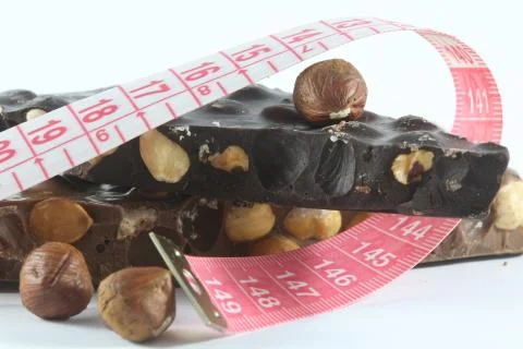 Hazelnut chocolate 库存照片