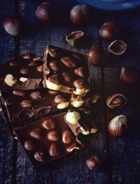 Hazelnut Chocolate Stock Photos