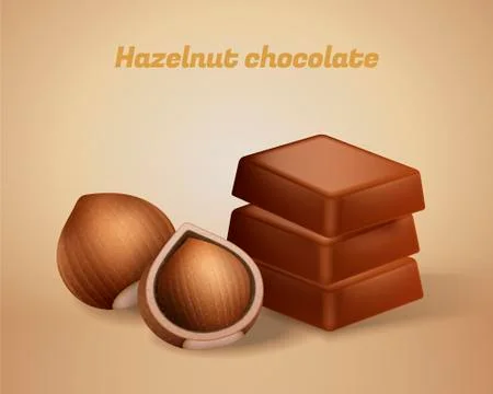 Hazelnut chocolate snacks Stockillustratie