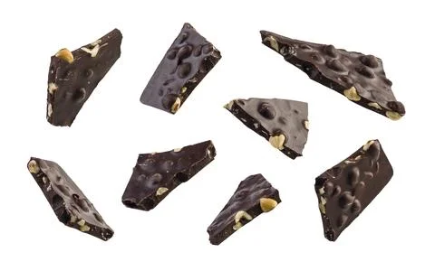 Hazelnut dark chocolate Stock Photos