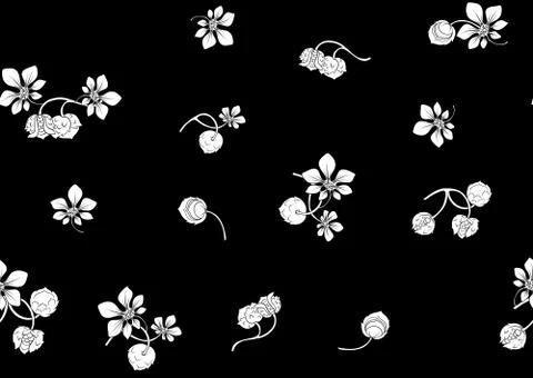 Hazelnut. Decorative motif. Seamless pattern Stock Illustration