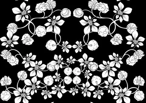 Hazelnut. Decorative motif. Seamless pattern Stock Illustration