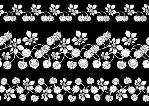 Hazelnut. Decorative motif. Seamless pattern Stock Illustration