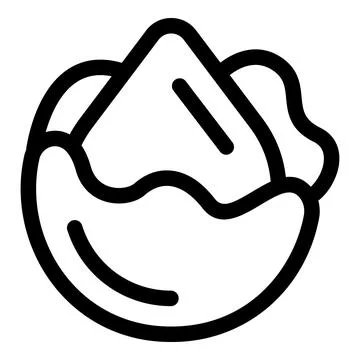 Hazelnut icon representing nut cracking and food industry Stock Illustration