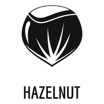 Hazelnut icon, simple style Stock Illustration
