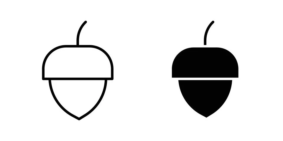 Hazelnut icon vector template set in black 스톡 일러스트