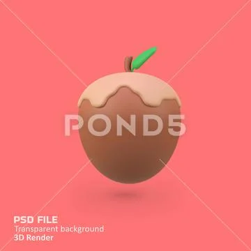 Hazelnut isolated 3d render icon illustration PSD Template