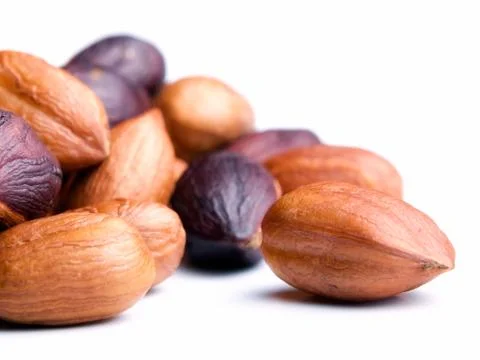 Hazelnut kernels Stock Photos