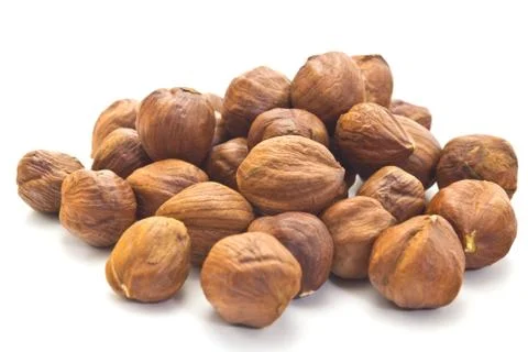 Hazelnut kernels Stock Photos