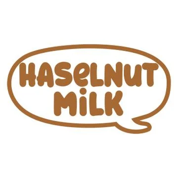Hazelnut Milk - logo Stock Illustration