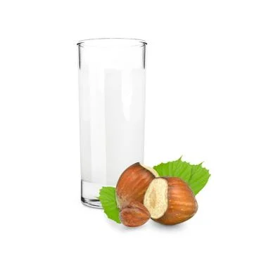 Hazelnut milk Stock Photos