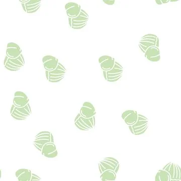 Hazelnut nut glyph seamless pattern Stock Illustration