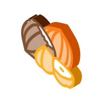 Hazelnut nut icon vector outline illustration Illustrazione stock