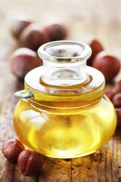 Hazelnut Oil Stock Photos
