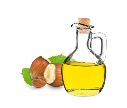 Hazelnut oil Stock Photos