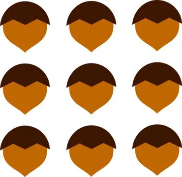Hazelnut outline icon. linear style sign for mobile concept and web design. Nut Stock Illustration