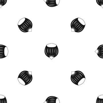 Hazelnut pattern seamless black Stockillustratie