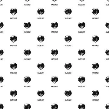 Hazelnut pattern seamless Illustrazione stock