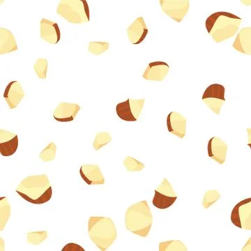 Hazelnut pieces Stock Illustration