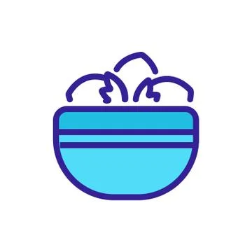 Hazelnut plate icon vector outline illustration Illustrazione stock