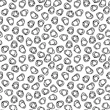 Hazelnut Seamless Endless Pattern. Whole Peeled Hazelnut. Autumn or Fall Harv Stock Illustration