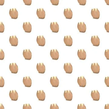 Hazelnut seeds pattern repeated as seamless background 库存插图