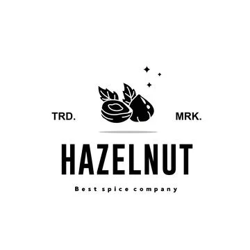 Hazelnut spice logo icon, kitchen spice for the cooking industry Stock Illustration