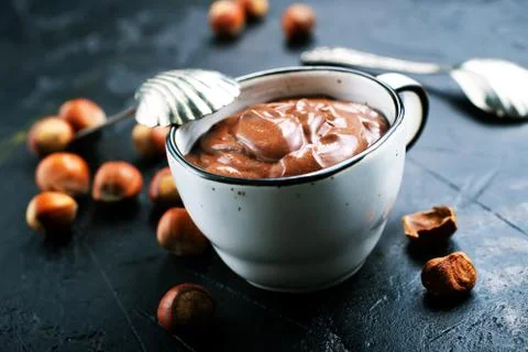 Hazelnut spread Foto stock