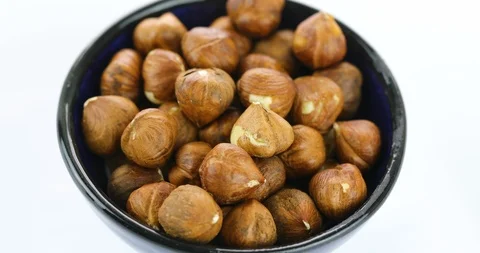 Hazelnut on white background Stock Footage 102401084