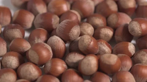 Hazelnuts background - 4K - stock video Stock Footage 196272378