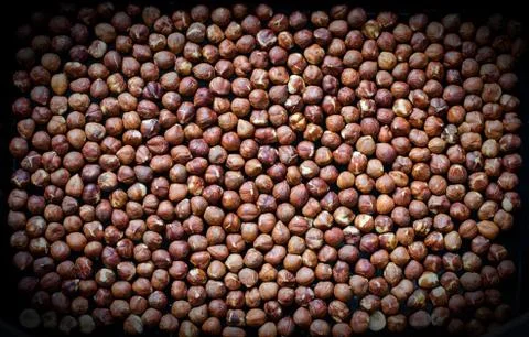 Hazelnuts Background Texture Pattern Stock Photos