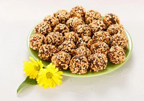 Hazelnuts balls Foto stock