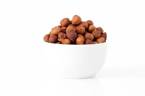 Hazelnuts in a bowl Stock Photos