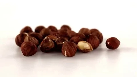 Hazelnuts up close Stock Footage 98247662