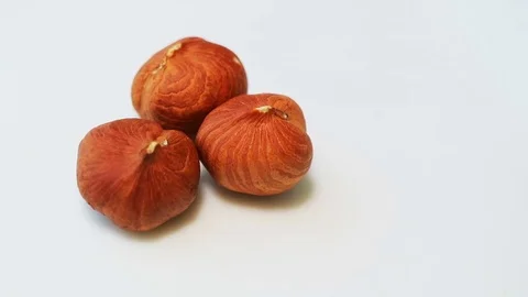 Hazelnuts close-up. Smooth rotation. Filler for walnut paste and chocolate. Stock Footage 84149206