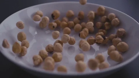 Hazelnuts Drop Slow Motion Stock Footage 81504109