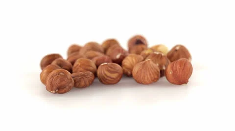 Hazelnuts front view many Vidéo 23730168
