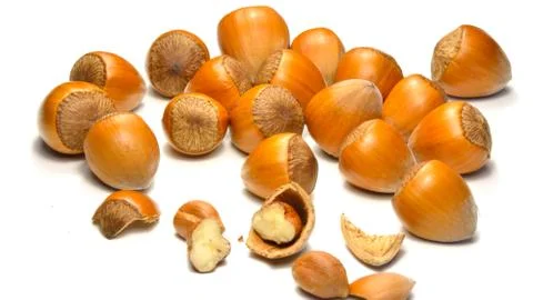 Hazelnuts healthy snack Stock Photos