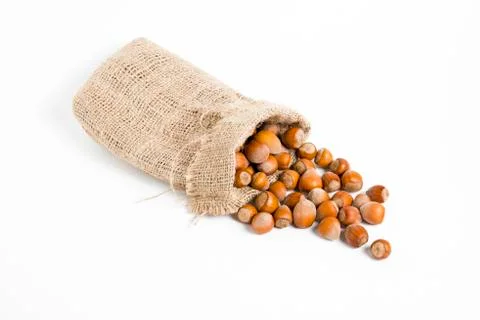 Hazelnuts isolated on white background Stock Photos