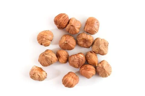 Hazelnuts isolated on white background Stock Photos