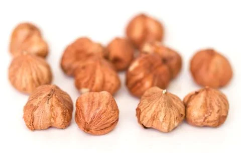 Hazelnuts isolated on white background Foto stock