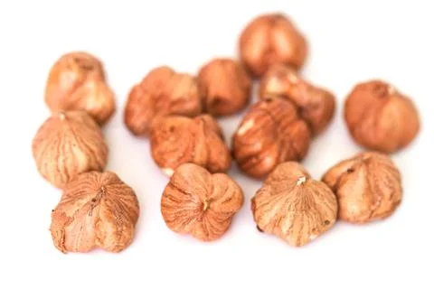 Hazelnuts isolated on white background Stock Photos