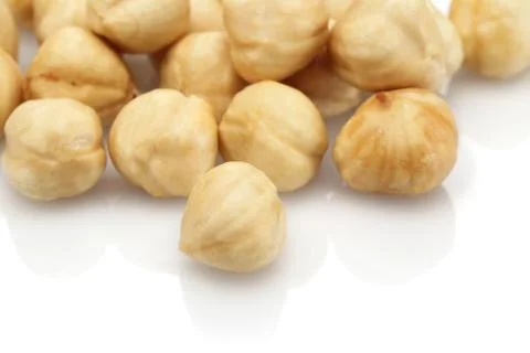 Hazelnuts isolated on white background Stock Photos