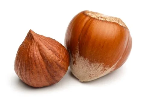 Hazelnuts isolated on white background Stock Photos