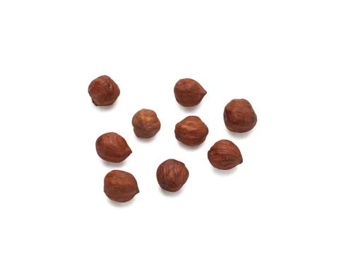 Hazelnuts isolated on white background Stock Photos