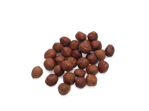Hazelnuts isolated on white background Stock Photos